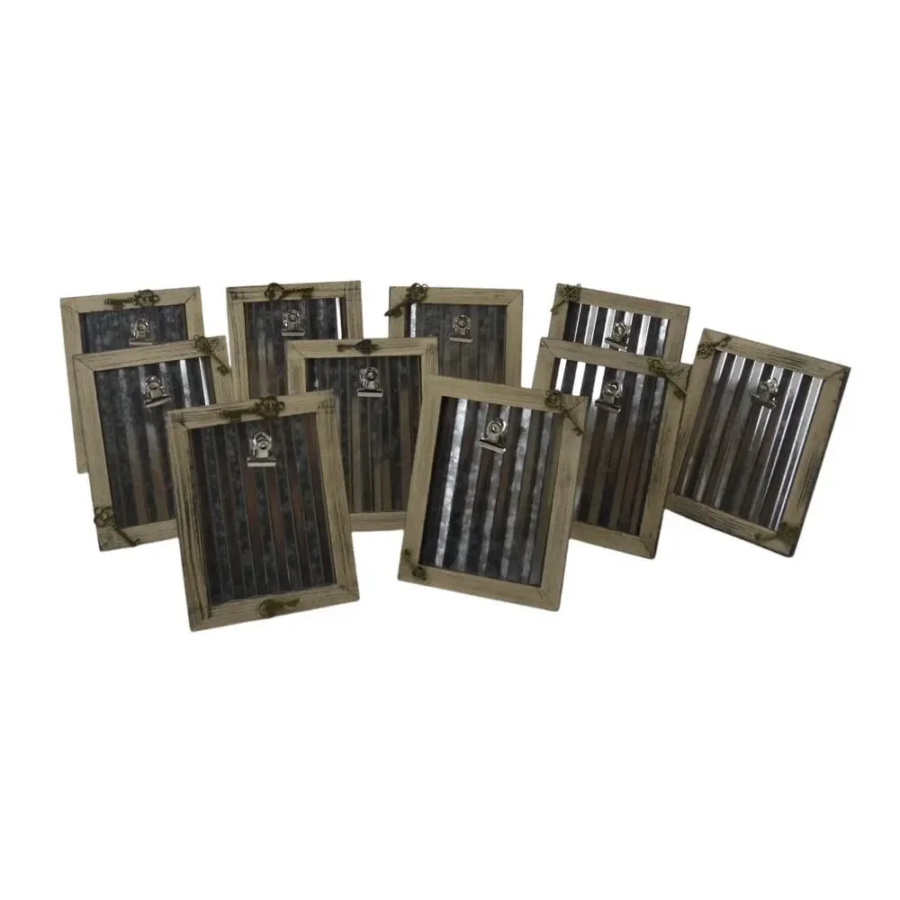 Lot of 10 Frames W/ Skeleton Keys Table Signs Clips B Metal